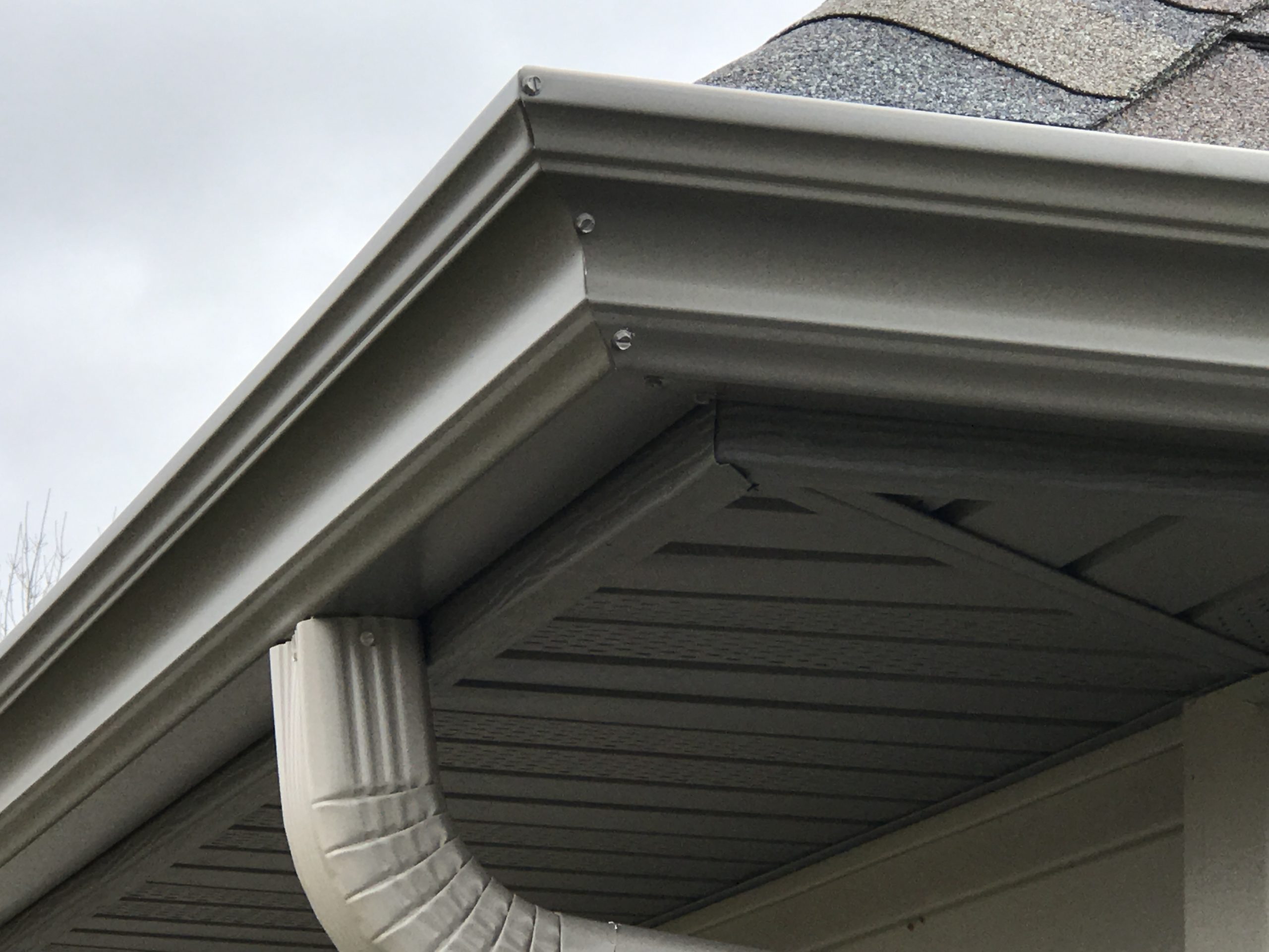 Gutter Helmet gutter cover installed on a home